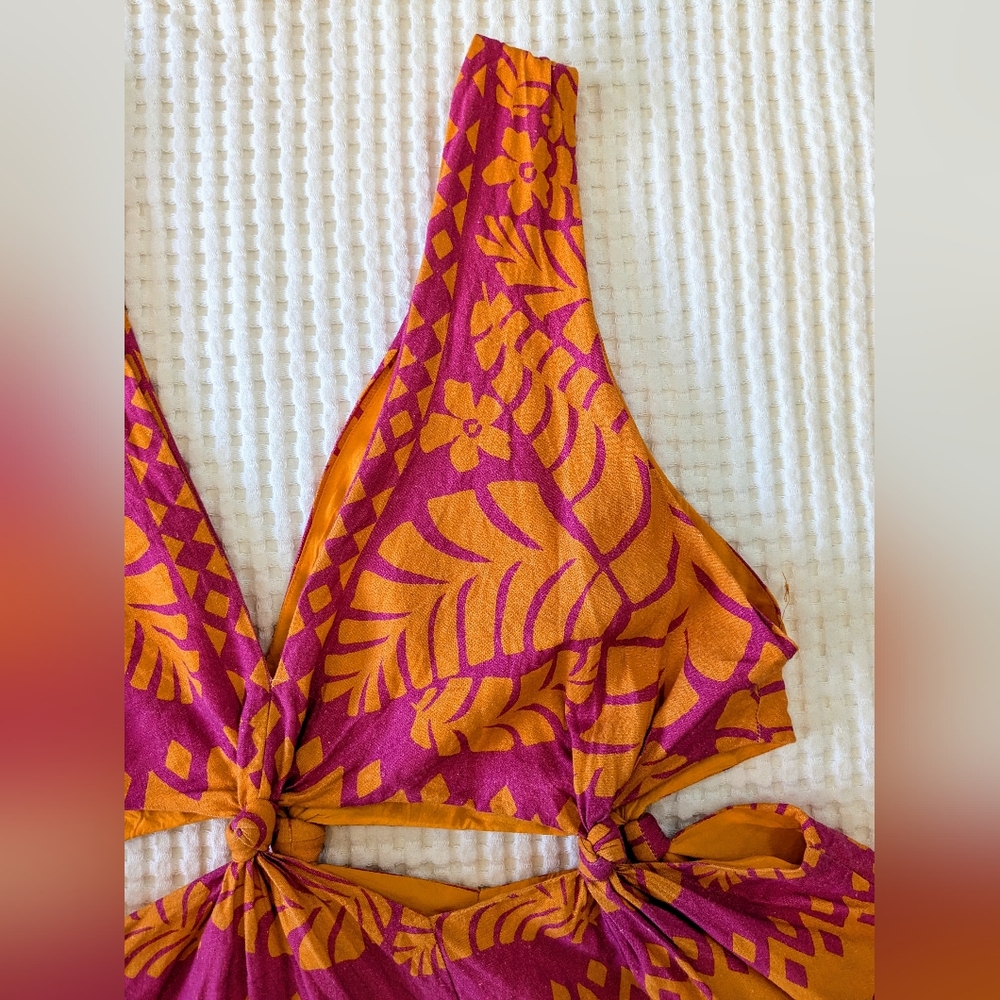 FARM Rio Pink and Orange Mini Dress - Picture 13 of 16